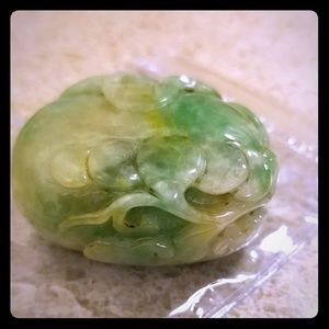 SOLD.               Hand carved jade lucky pendant